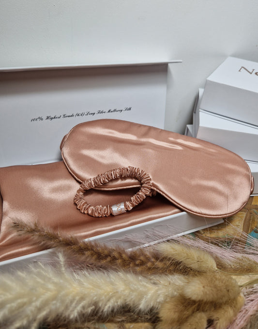 Mulberry šilko 3 dalių rinkinys. Gold rose