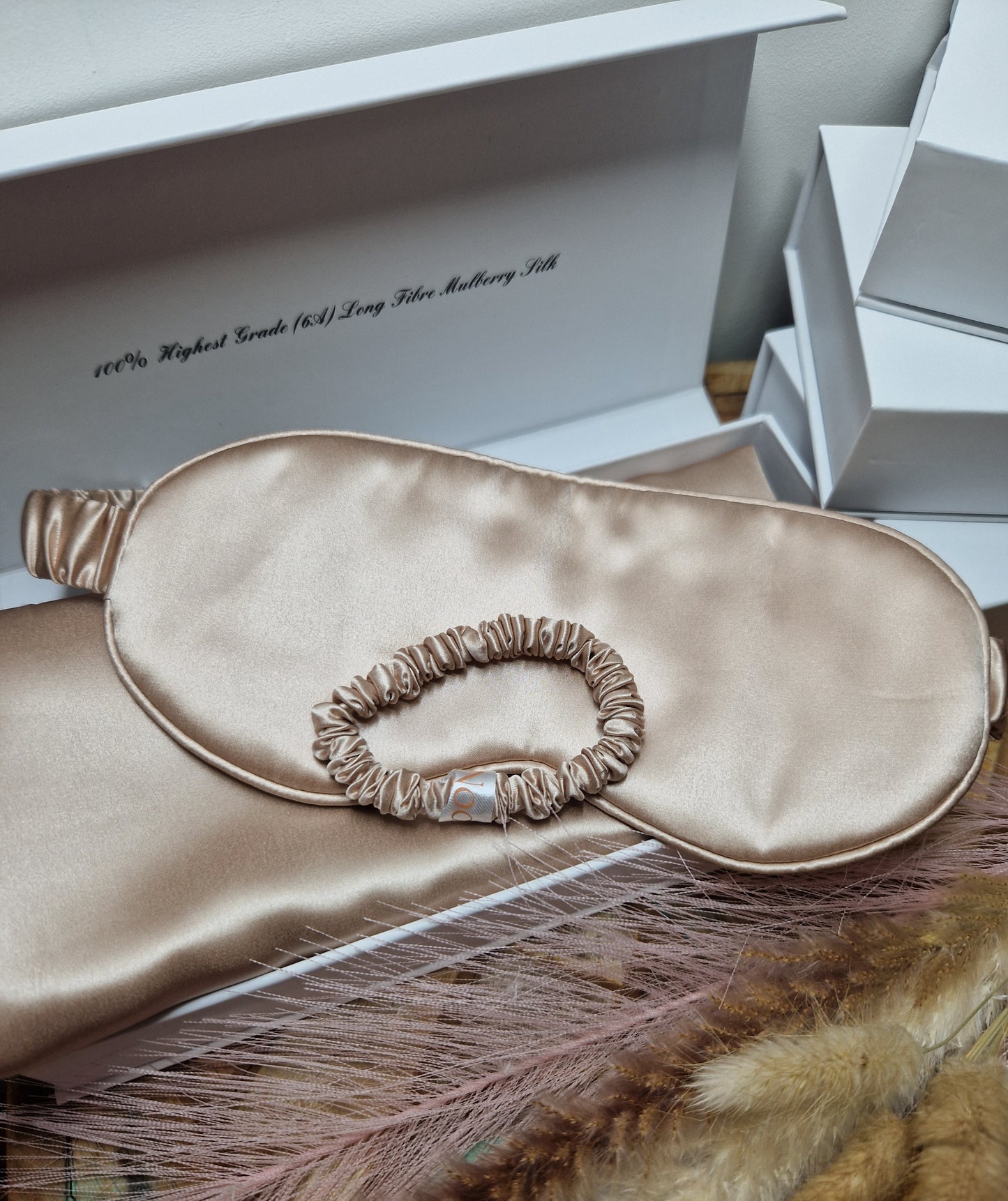 Mulberry šilko 3 dalių rinkinys. Champagne