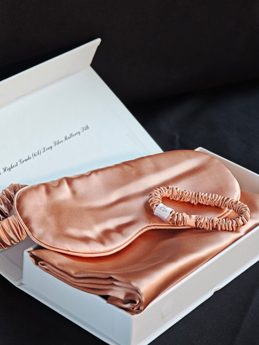 Mulberry šilko 3 dalių rinkinys. Gold rose